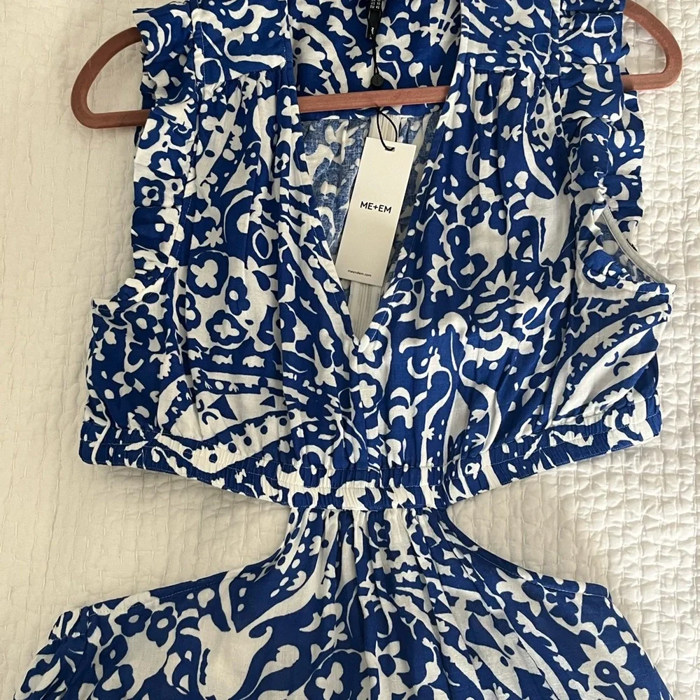 ME+EM Blue and White Maxi Dress - Picture 3 of 6